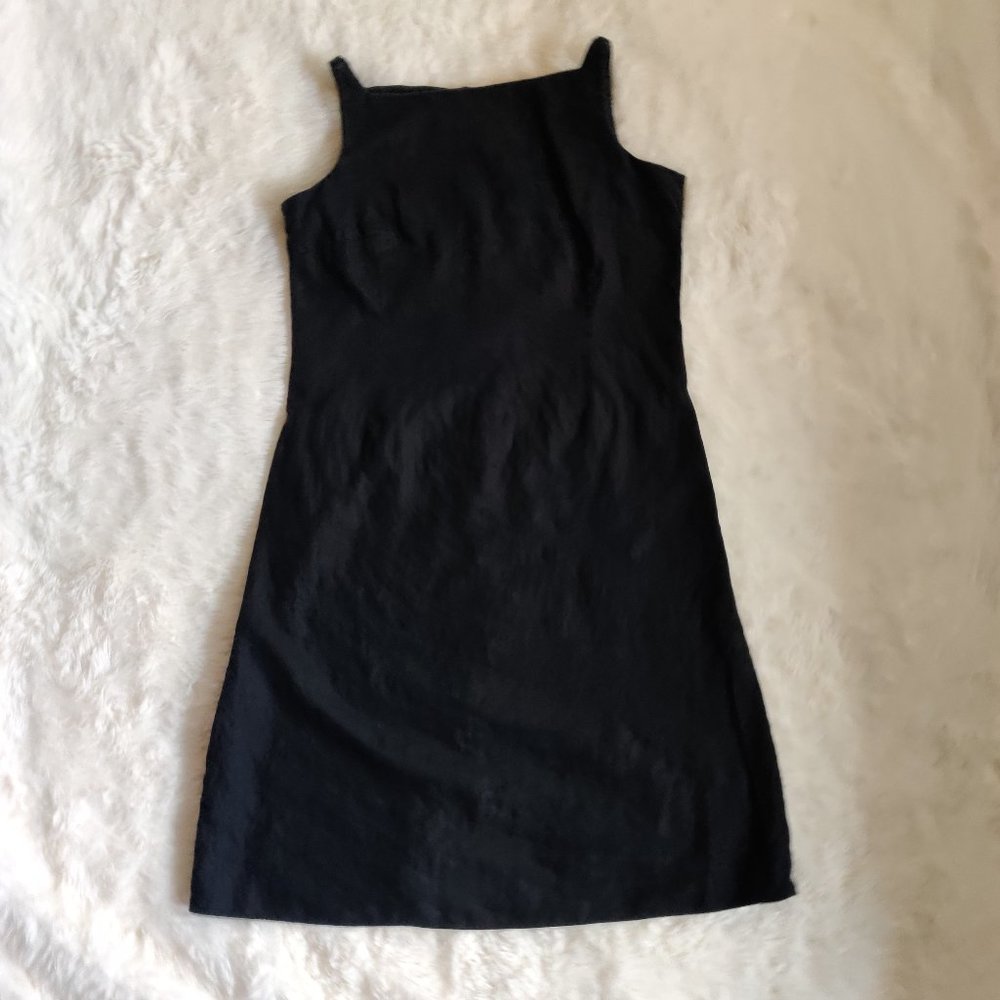 GAP Black Linen Tunic Dress: Loose Fit, A-Line, Casual Closet Staple